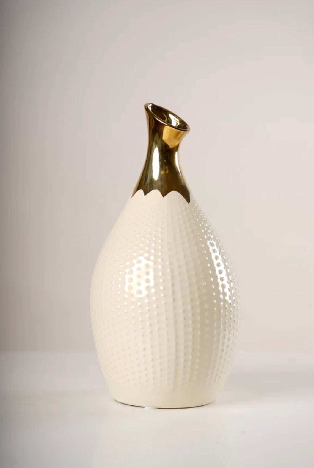 Cream & Gold Vase